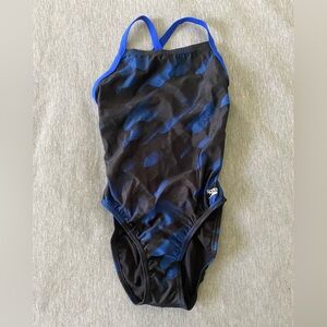 Speedo PowerFlex Eco Swimsuit in Blue and Black